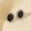 Elegant Sunflower 304 Stainless Steel Stud Earrings - Vintage Chic Design