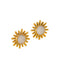 Elegant Geometric Sun Stainless Steel Stud Earrings - 18k Gold Plated