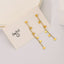 1 Pair Elegant Heart Shape 18K Gold Plated Stainless Steel Drop Earrings with Tassel Design