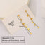 1 Pair Elegant Heart Shape 18K Gold Plated Stainless Steel Drop Earrings with Tassel Design