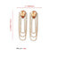 Elegant Water Droplet Crystal Alloy Layered Tassel Earrings