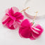 Elegant Tropical Flower Tassel Drop Earrings - Gold Plated Alloy Design