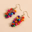 Bohemian Geometric Beaded Shell Drop Earrings