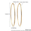 18K Gold Plated Stainless Steel Large Hoop Earrings for Women - Simple Fashion Titanium Steel Design