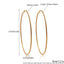 18K Gold Plated Stainless Steel Large Hoop Earrings for Women - Simple Fashion Titanium Steel Design