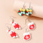 1 Pair Christmas Tree Santa Claus Resin Drop Earrings