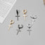 1 Pair Minimalist Cross Stainless Steel Gold Plated Clip-On Earrings