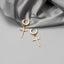 1 Pair Minimalist Cross Stainless Steel Gold Plated Clip-On Earrings