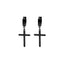 1 Pair Minimalist Cross Stainless Steel Gold Plated Clip-On Earrings