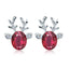 Fashion Reindeer Zircon Enamel Stud Earrings for Women