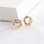 1 Pair Fashion Alloy Rhinestone Five-Petal Flower Stud Earrings 2023