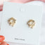 1 Pair Fashion Alloy Rhinestone Five-Petal Flower Stud Earrings 2023