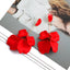 1 Pair Elegant Acrylic Flower Petal Tassel Drop Earrings for Weddings