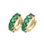 1 Pair Elegant Geometric Copper Zircon Inlaid 18k Gold Plated Earrings