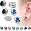 1 Pair Unisex Geometric Stainless Steel Gemstone Ear Studs