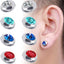 1 Pair Unisex Geometric Stainless Steel Gemstone Ear Studs