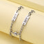 1 Pair Fashion Stainless Steel Cuban Link Magnetic Couple Bracelets Set