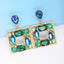 1 Pair Geometric Alloy Inlay Glass Stone Women's Drop Earrings