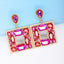 1 Pair Geometric Alloy Inlay Glass Stone Women's Drop Earrings