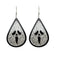 1 Pair Halloween Pumpkin Ghost Skull Acrylic Drop Earrings with Flower Bow Knot Design