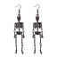 1 Pair Vintage Skull Geometric Alloy Earrings for Halloween