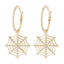 Hip-Hop Spider Web Rhinestone Drop Earrings for Halloween Party