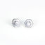 1 Pair Hip-Hop Geometric Cross Titanium Steel Hexagon Stud Earrings