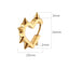 1 Pair Hip-Hop Heart Shape 18K Gold Plated Stainless Steel Geometric Earrings