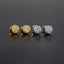 1 Pair Hip-Hop Pentagram Copper Zircon Stud Earrings