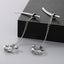 1 Pair Gothic Punk Skull Cross Sword Zircon Stainless Steel Earrings