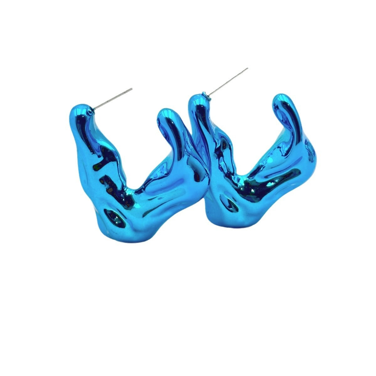 1 Pair Hip-Hop Acrylic Plating Fluid Punk Earrings