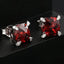 1 Pair Hip-hop Geometric Copper Zircon Stud Earrings 8mm Square Design