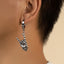 1 Pair Hip-hop Punk Skull Silver Plated Drop Earrings