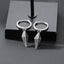 1 Pair Hip-hop Rhombus Copper Drop Earrings for Men