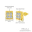 1 Pair Hip-hop Square Copper Zircon Stud Earrings