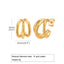 1 Pair Minimalist C Shape 18K Gold Plated Stainless Steel Hoop Earrings