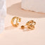 1 Pair Minimalist C Shape 18K Gold Plated Stainless Steel Hoop Earrings