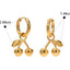 IG Style Cherry 18K Gold Plated Stainless Steel Geometric Drop Earrings