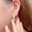 1 Pair Minimalist Circle Inlay Copper Zircon 14K Gold Plated Earrings