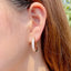 1 Pair Minimalist Circle Inlay Copper Zircon 14K Gold Plated Earrings