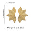 IG Style Geometric Leaf Texture Metal Stud Earrings