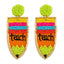 IG Style Cute Letter Beaded Pencil Drop Earrings - Handmade Colorful Seed Bead Jewelry for Teachers