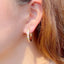 IG Style Elegant Zircon Inlay Circle Earrings - Colorful Geometric Hoops