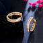 IG Style Elegant Zircon Inlay Circle Earrings - Colorful Geometric Hoops