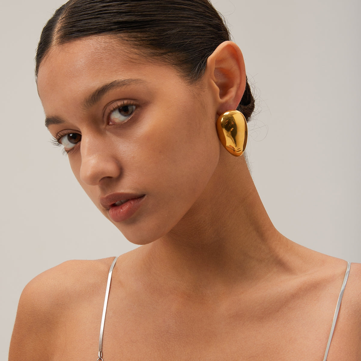 IG Style Geometric 18K Gold Plated Stainless Steel Earrings