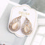 1 Pair IG Style Geometric Irregular Plating Alloy Rhinestone Opal Glass Earrings