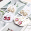 1 Pair IG Style Geometric Irregular Plating Alloy Rhinestone Opal Glass Earrings