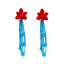 IG Style Retro Flower Beaded Tassel Resin Drop Earrings