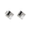 "Geometric Rhinestone Square Stud Earrings for Women"