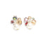 1 Pair Elegant Geometric Crystal Pearl Alloy Earrings